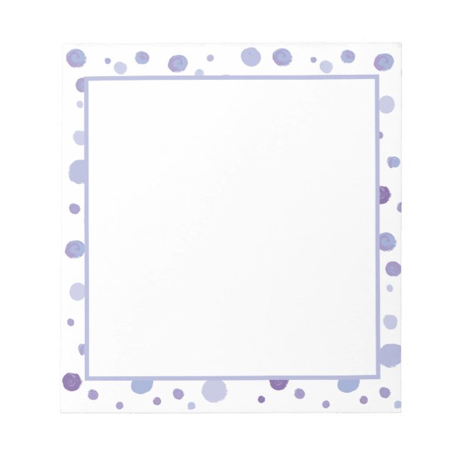 handgemalte Polka Punkte Notizblock (Vorderseite)