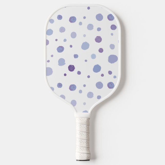 handgemalte Polka Punkte Pickleball Schläger (Vorderseite)