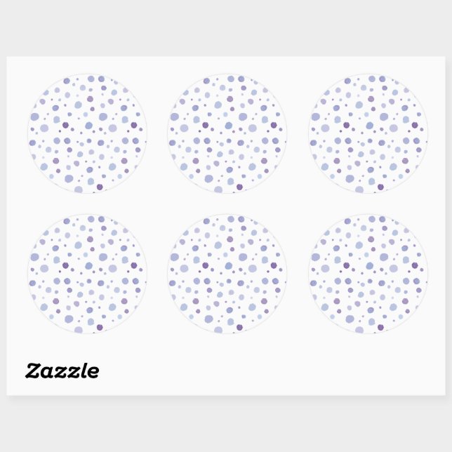 handgemalte Polka Punkte Runder Aufkleber (Blatt)