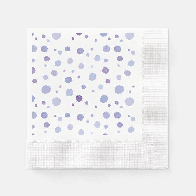 handgemalte Polka Punkte Serviette (Vorderseite)