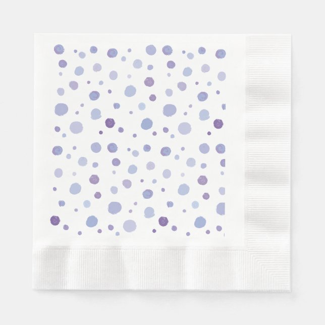 handgemalte Polka Punkte Serviette (Vorderseite)
