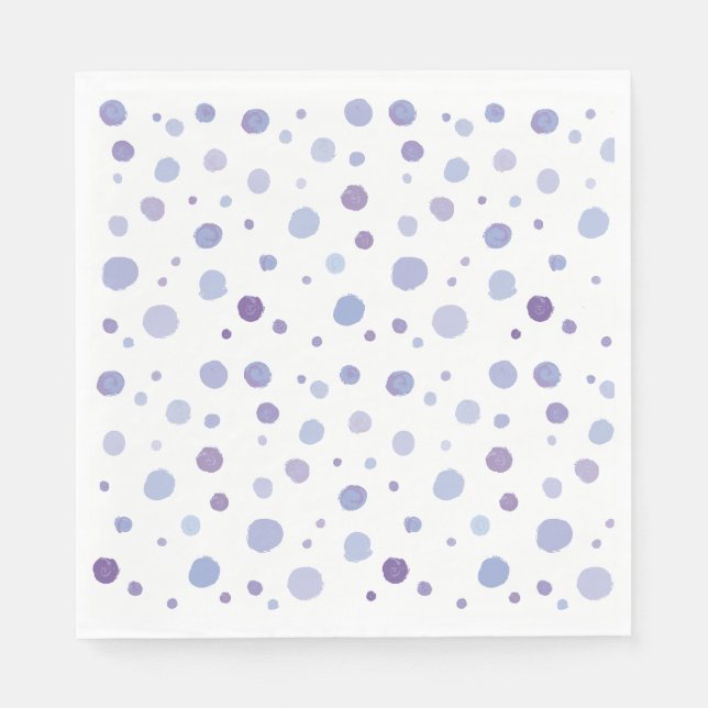 handgemalte Polka Punkte Serviette (Vorderseite)