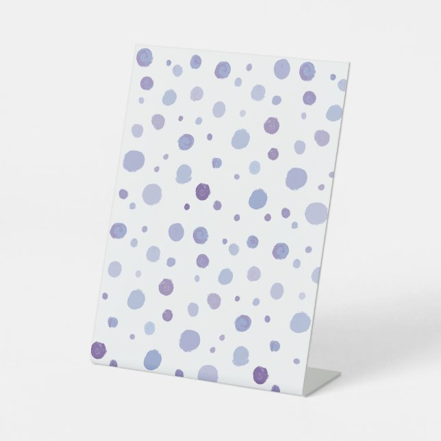 handgemalte Polka Punkte Sockelschild (Vorderseite)