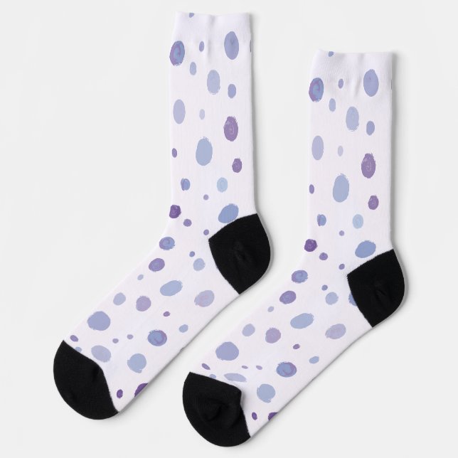 handgemalte Polka Punkte Socken (Linkes Detail)
