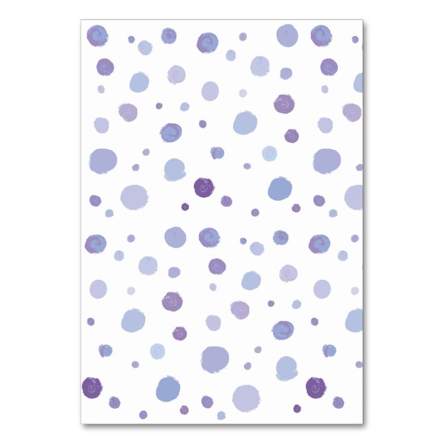 handgemalte Polka Punkte Tischnummer (Vorderseite)
