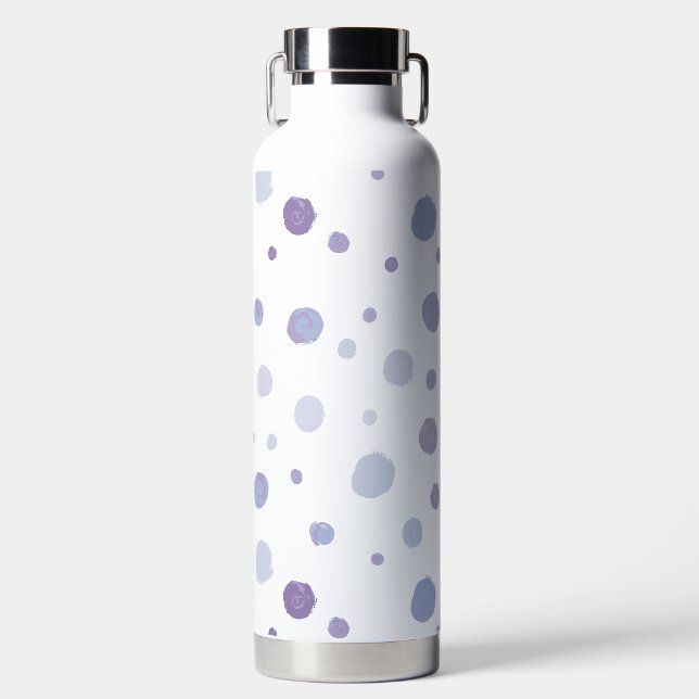 handgemalte Polka Punkte Trinkflasche (Vorderseite)