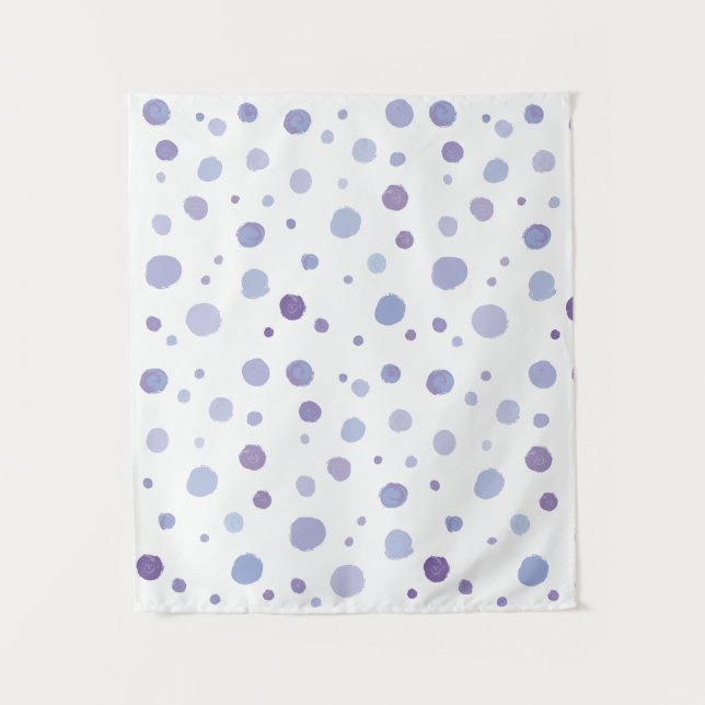 handgemalte Polka Punkte Wandteppich (Vorderseite)