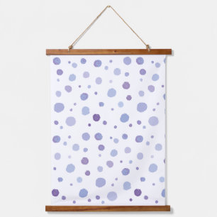 handgemalte Polka Punkte Wandteppich Mit Holzrahmen