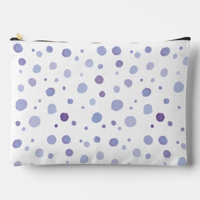 handgemalte Polka Punkte Zubehörtasche (Vorderseite)
