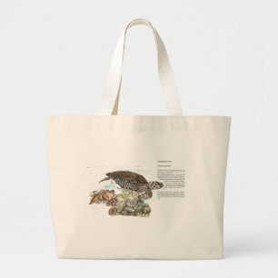 Handgemalte Print Hawksbill Turtle-Tasche Jumbo Stoffbeutel