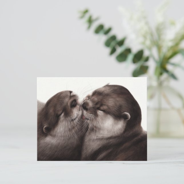 Handgemalte realistische Artwork Postkarte (Stehend Vorderseite)