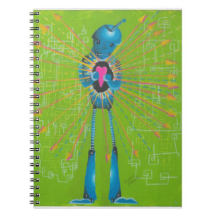 Handgemalte Robot-Notebooks Notizblock