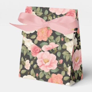 Handgemalte rosa und elfenbeinfarbene Rosen mit üp Geschenkschachtel