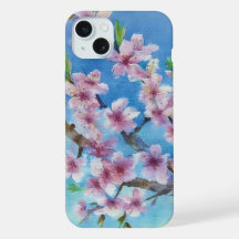 Handgemalte trendige Aquarell-Kirschblüten