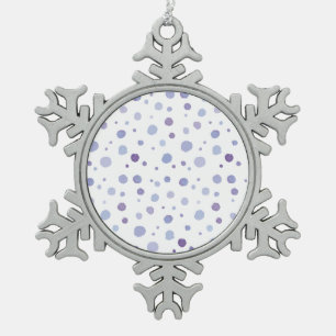handgemalte Tupfen Schneeflocken Zinn-Ornament