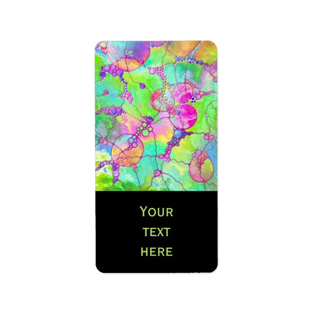 Handgemalte und digital gestrichene Muster Art 41 Adressaufkleber (Vorne)