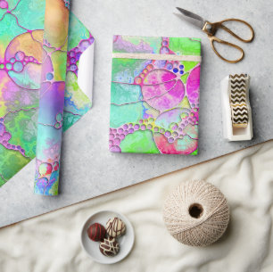 Handgemalte und digital gestrichene Muster Art 41 Geschenkpapier
