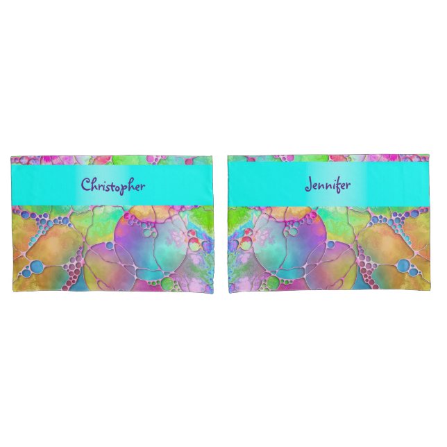 Handgemalte und digital gestrichene Muster Art 41 Kissenbezug (Vorderseite-Set)