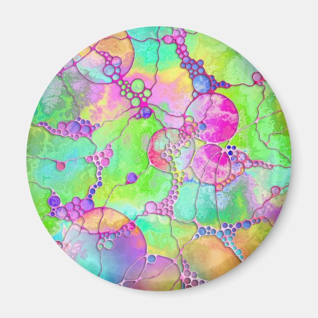 Handgemalte und digital gestrichene Muster Art 41 Magnet (Vorne)