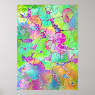Handgemalte und digital gestrichene Muster Art 41 Poster