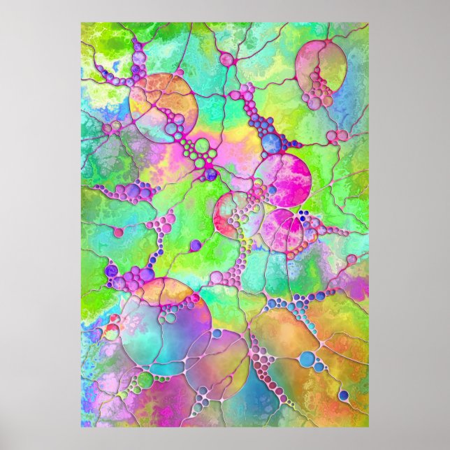 Handgemalte und digital gestrichene Muster Art 41 Poster (Vorne)