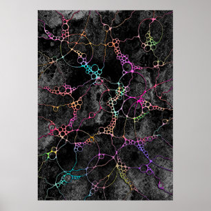 Handgemalte und digital gestrichene Muster Art 44 Poster