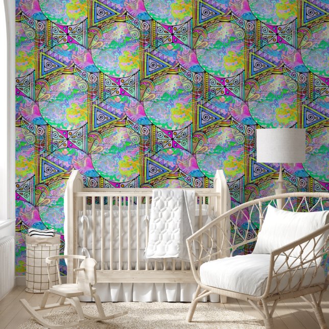 Handgemalte und digital gestrichene Muster Art 56 Tapete (Kinder)