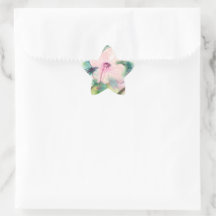 Handgemalte Wasserfarbe-Belizean-Hibiskusblüte