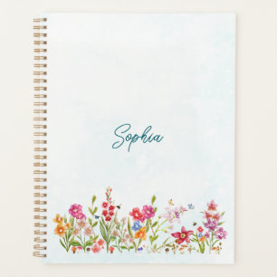 Handgemalte Wasserfarbe Botanische Kunst Personali Planer