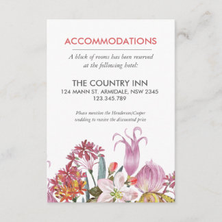 Handgemalte Wasserfarbe exotische Blume Hochzeit Begleitkarte