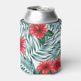 Handgemalte Wasserfarbe Gumamela kann kühler werde Dosenkühler