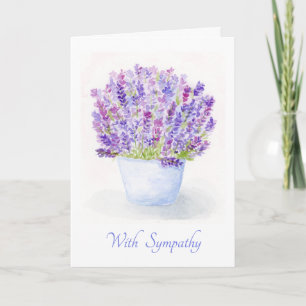 Handgemalte Wasserfarbe Lavendel-Blumen SYMPATHIE