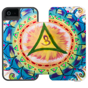 Handgemalte Wasserfarbe Om Mandala  Incipio Watson™ iPhone 5 Geldbörsen Hülle
