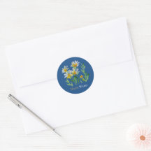 Handgemalte Wasserfarben-Blumen-Umschlag-Siegel