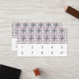 Handgemalte Wasserfarben-Fliesenmuster Einfach 10 Treuekarte