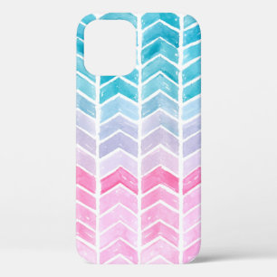 Handgemalte Wasserfarben geometrisch blau und blau Case-Mate iPhone Hülle