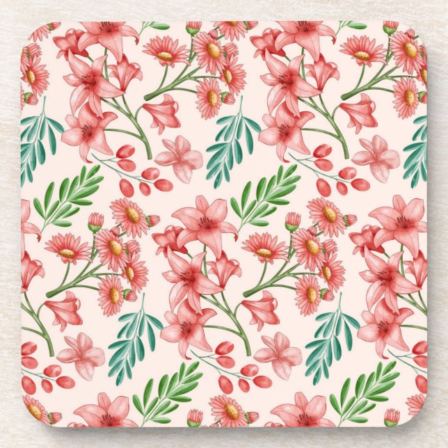 Handgemalte Wasserfarben-Muster-54098 Getränkeuntersetzer (Vorderseite)