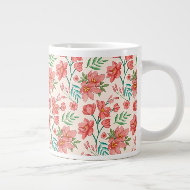 Handgemalte Wasserfarben-Muster-54098 Jumbo-Tasse (Rechts)