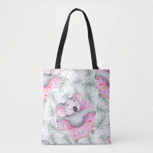 Handgemalte Wasserfarbenmuster mit Koala tropica
