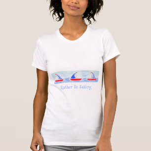 Handgemalte Watercolor Segelboote segeln eher T-Shirt