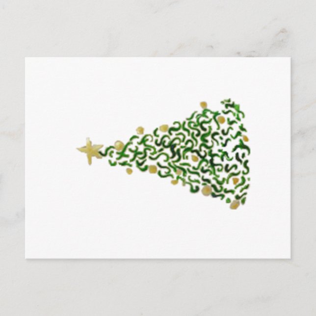 Handgemalte Weihnachtsbaume Postkarte (Vorderseite)