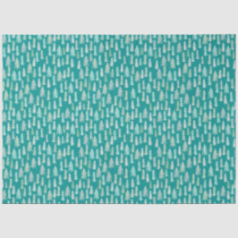 Handgemalte Weihnachtsbaumen Aqua White Blue Aquam Seidenpapier