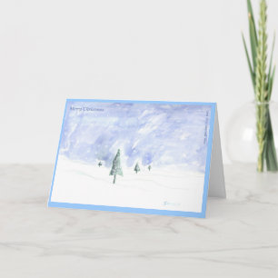Handgemalte Weihnachtsgruß-Karte 01 Feiertagskarte