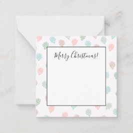 Handgemalte Weihnachtskiefer Cones Multicolor Mitteilungskarte