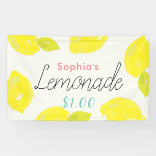 Handgemalte Zitronenfrüchte Zitrusfrüchte Lemonade Banner