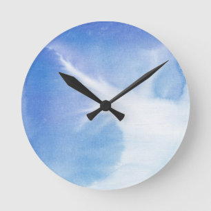 Handgemalter Hintergrund 4 des abstrakten Runde Wanduhr