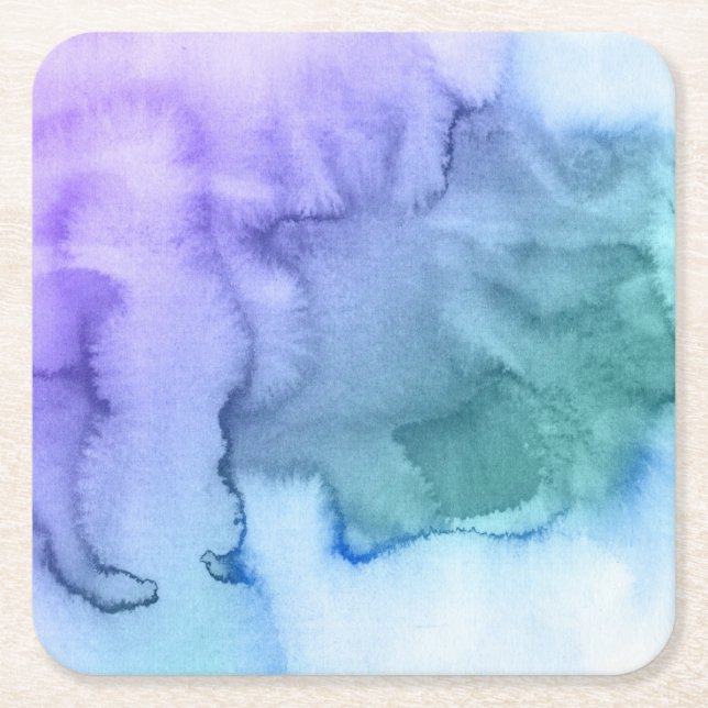 Handgemalter Hintergrund 6 des abstrakten Rechteckiger Pappuntersetzer (Vorderseite)