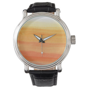 Handgemalter Hintergrund des abstrakten Watercolor Armbanduhr