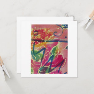 Handgemalter silk leerer Gruß Karte