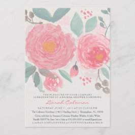 Handgemaltes Aquarell Braut oder Babyparty Einladung